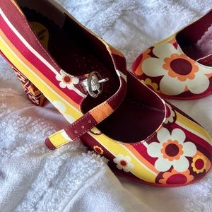 Flower Heels (70’s/Flower Power Aesthetic) NWOT